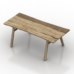 table loft wood log 3D Model Preview #55fe13b9