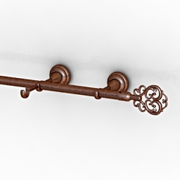 3D Curtain rod preview