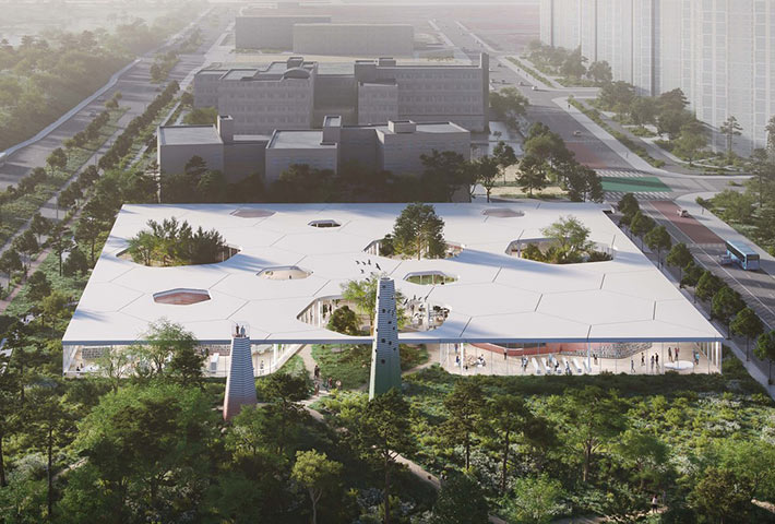 Songdo library by Salon Alper Derinbogaz, Songdo, South Korea