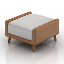 seat square ottomans 3D Model Preview #e6a19867