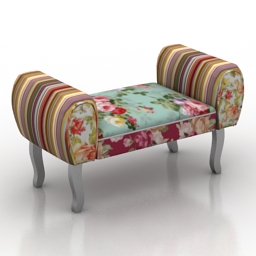 sofa four hands valence ottoman 3D Model Preview #93d2c355