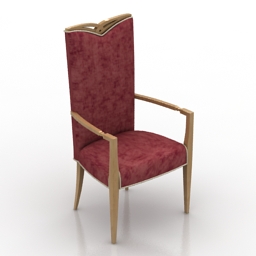 armchair velour 3D Model Preview #b598f455