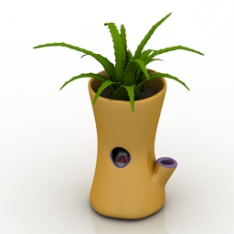 plant decorative vase aloe 3D Model Preview #8a3aec07