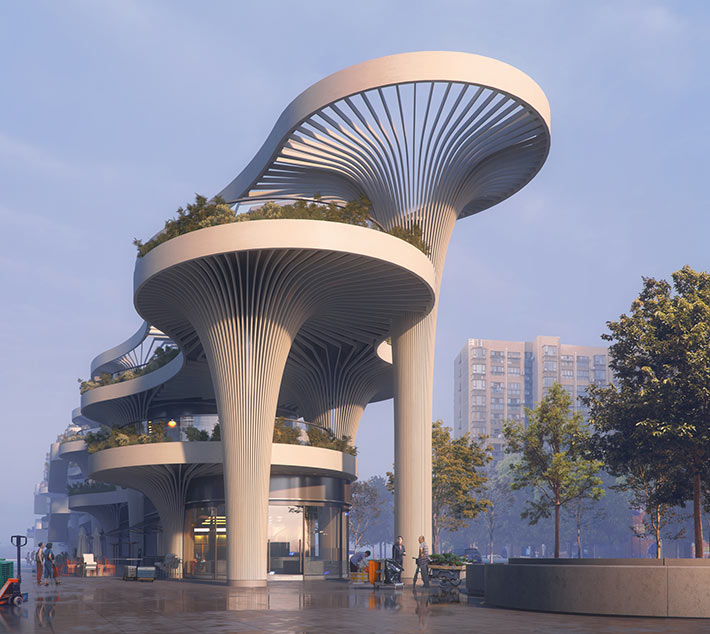 Solar Trees Marketplace, Shanghai, China