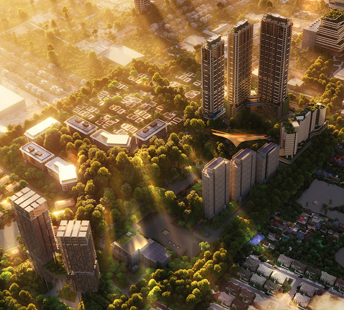 Forestias complex by Foster + Partners, Bangkok, Thailand