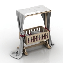 bed anna baby room candy bed 3D Model Preview #23487fcb