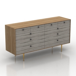 locker george nelson 3D Model Preview #de8a0958