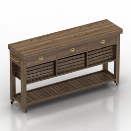 table kitchen island 3D Model Preview #85bf3a19