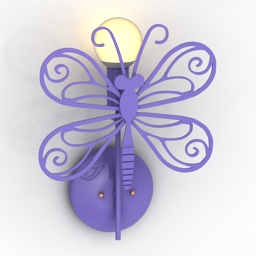 sconce kinkiet motylek light prestige 3D Model Preview #90fec689