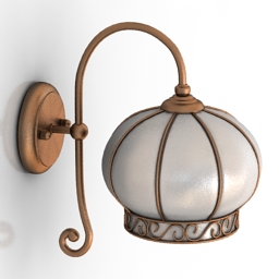 sconce arte lamp a2106ap-1wh venice 3D Model Preview #621fe673