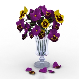 vase flowers 1 3D Model Preview #105ec633