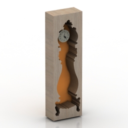 clock polart floor clock 3D Model Preview #1b350cc5