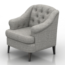 armchair whitem 3D Model Preview #6a4c2ab1