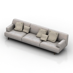 sofa poliform tribeca 3D Model Preview #a44b4c21