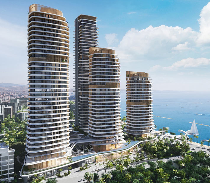 NEO Limassol towers by Woods Bagot, Limassol, Cyprus