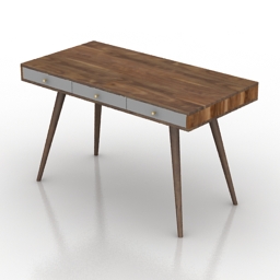table jeremiah collection mid century desk 3D Model Preview #8717f83e