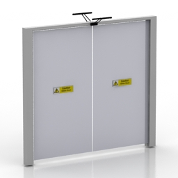 door shoppin center automatic glass door 3D Model Preview #0bff8669