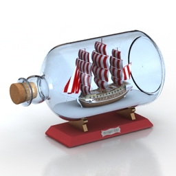 bottle decor 3D Model Preview #67133587