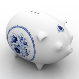 3D Piggy bank preview