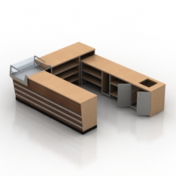 rack cafe bar showcase refregirator 3D Model Preview #e1f2fca1