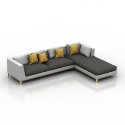 sofa b&b italia maxalto to size 3D Model Preview #ba400c26
