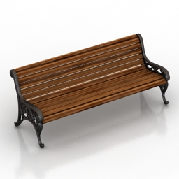 bench balet 3D Model Preview #41a6d694