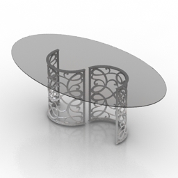table oval 3D Model Preview #b496c6e7