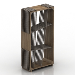 rack cross ropes shelf by kata monus & tamas bozsik 3D Model Preview #6a3f4e62