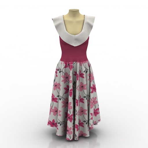 mannequin dress 3D Model Preview #7185dac0