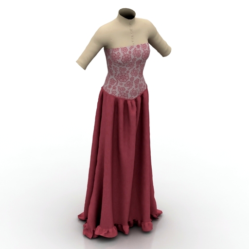 mannequin dress 3D Model Preview #0942351f