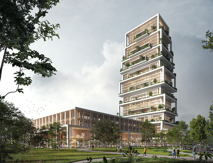 Tower of Tables by Serie + Multiply Architect, Singapore