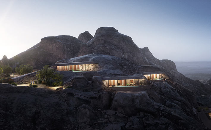 Desert Rock mountain resort, Saudi Arabia