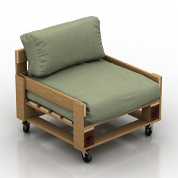 3D Armchair preview