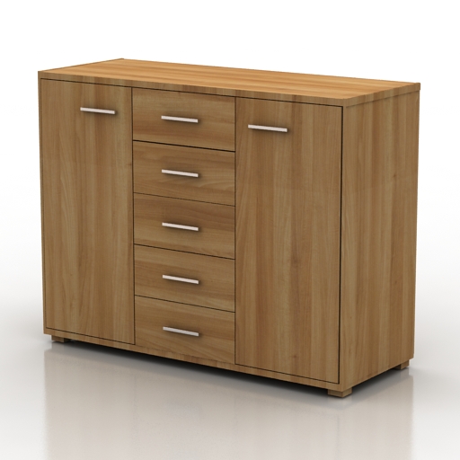Locker 3D model large preview