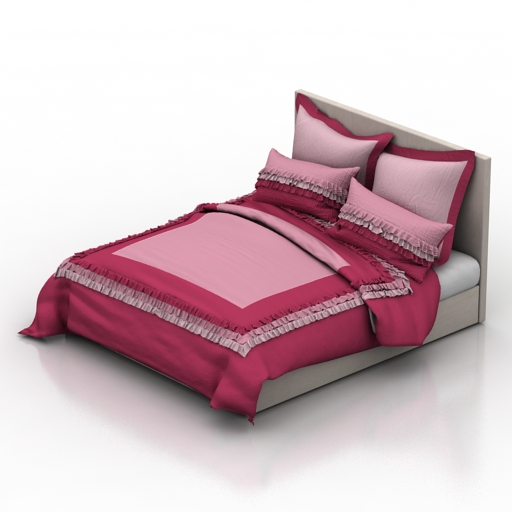 Bed 3D model large preview