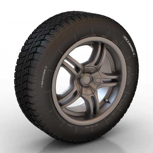 wheel car tire 3D Model Preview #44c46285