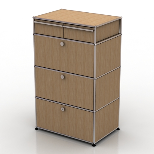 Locker 3D model large preview