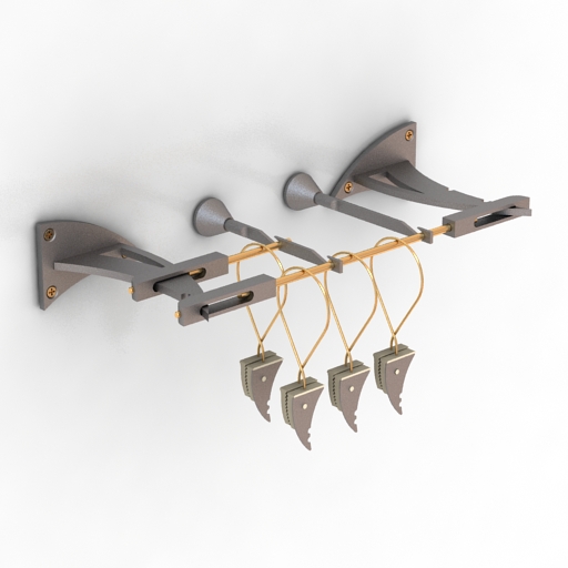 curtain rod 3D Model Preview #a46756c2