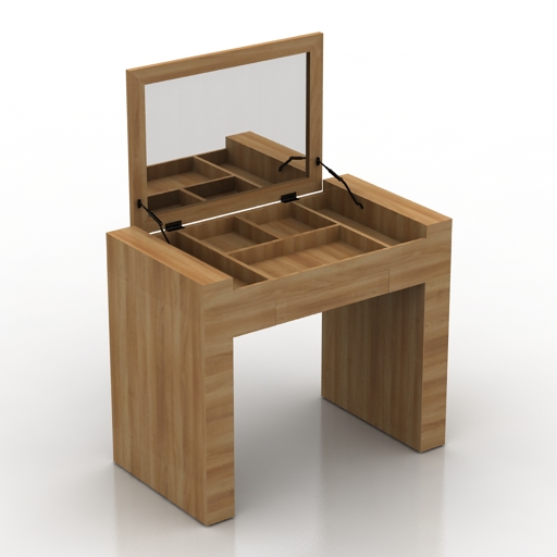 Dressing table 3D model large preview
