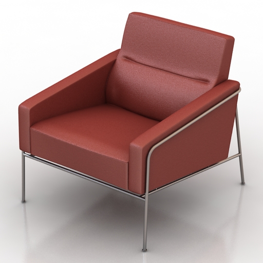 armchair fritz hansen 3300 3D Model Preview #326b3d86