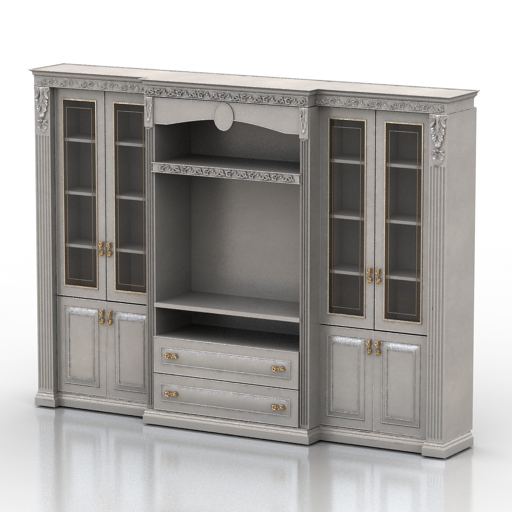 Bookcase 3D model large preview