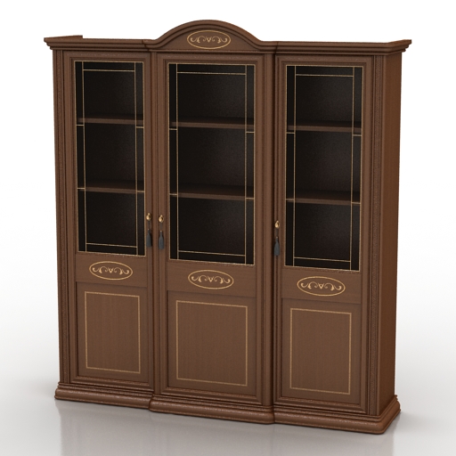 Bookcase 3D model large preview