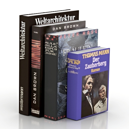 Books 3D model large preview