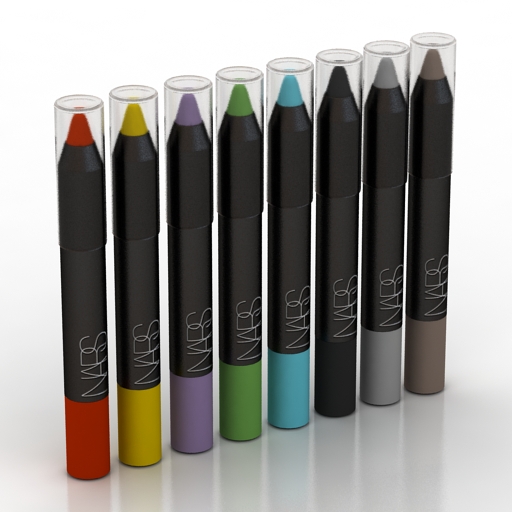 pencils nars shadow 3D Model Preview #aef3a518