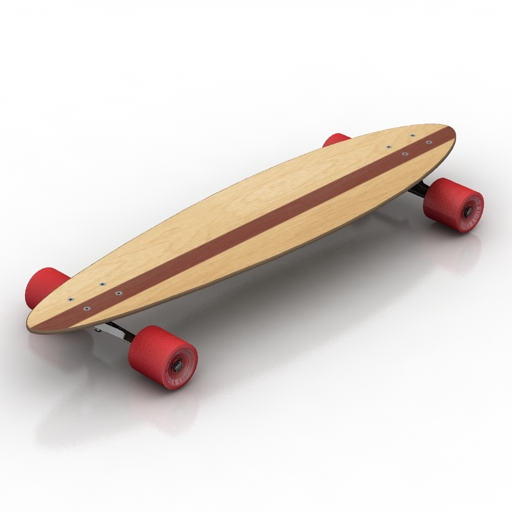 Longboard 3D model large preview