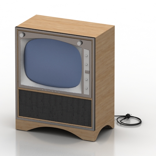 TV set 3D model large preview