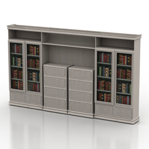 Bookcase 3D model large preview