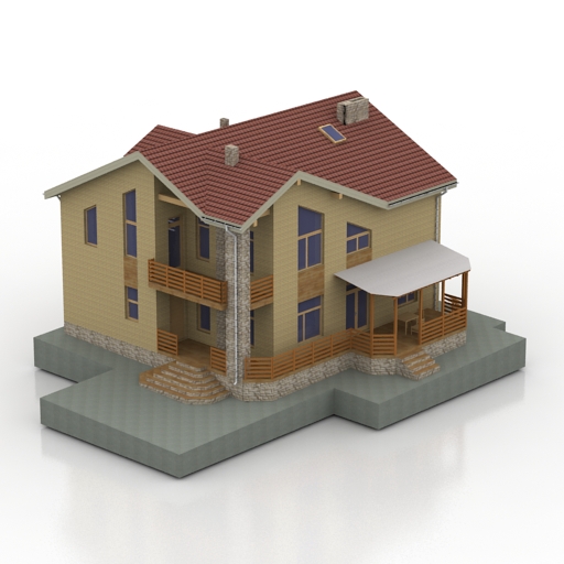 House 3D model large preview
