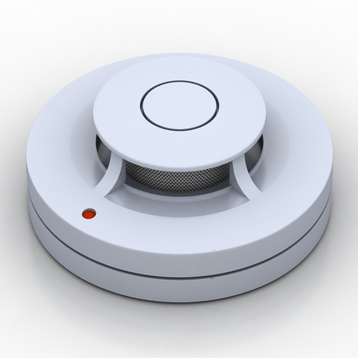 Fire detector 3D model large preview