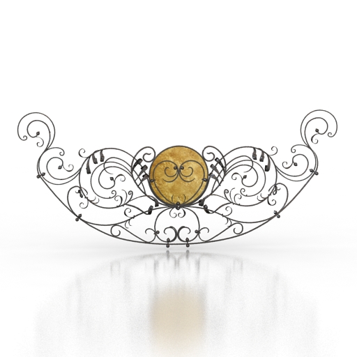 fence forged decor 3D Model Preview #5e55e316